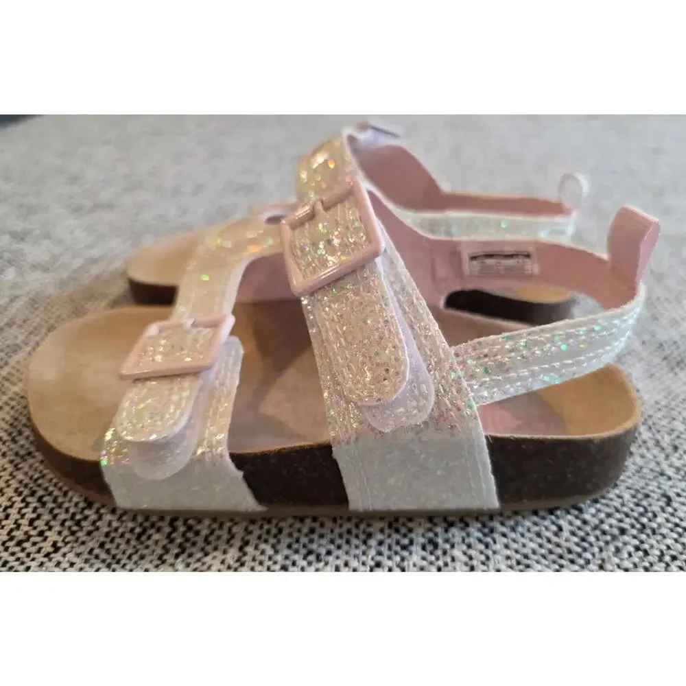 New OshKosh B'gosh Toddler Girls Glitter Sandals - Size 8